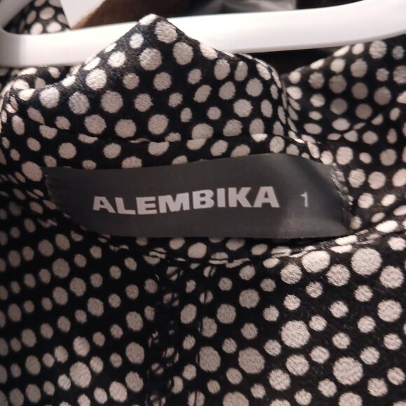 Alembika Balloon Shaped Dress Size 1 Linen Blend - Picture 5 of 9